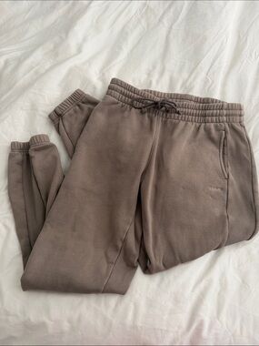 Aritzia TNA Taupe sweatFleece cozyfleece boyfriend fit Jogger/sweatpants